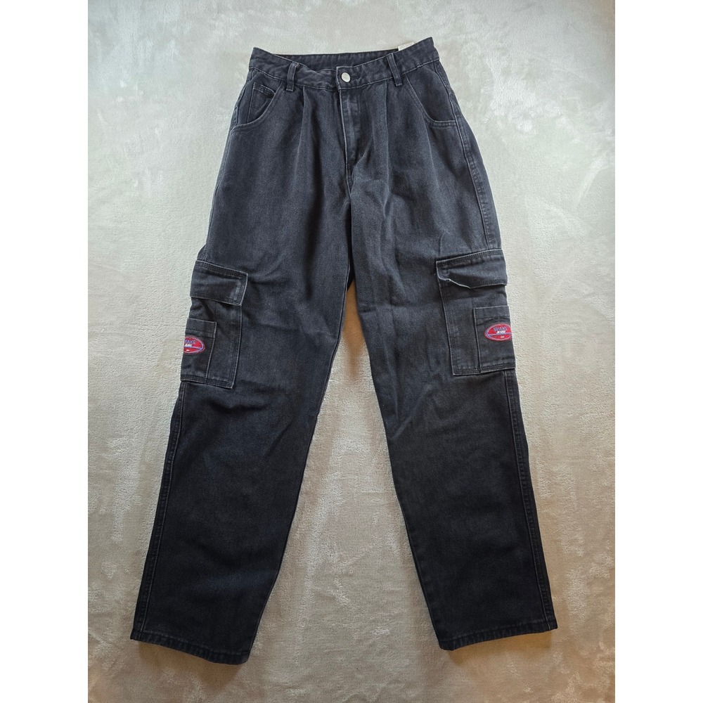 Wake Jeans Womens 4 Black Cargo Utility Pockets Denim Y2K Style Shein 31' Inseam